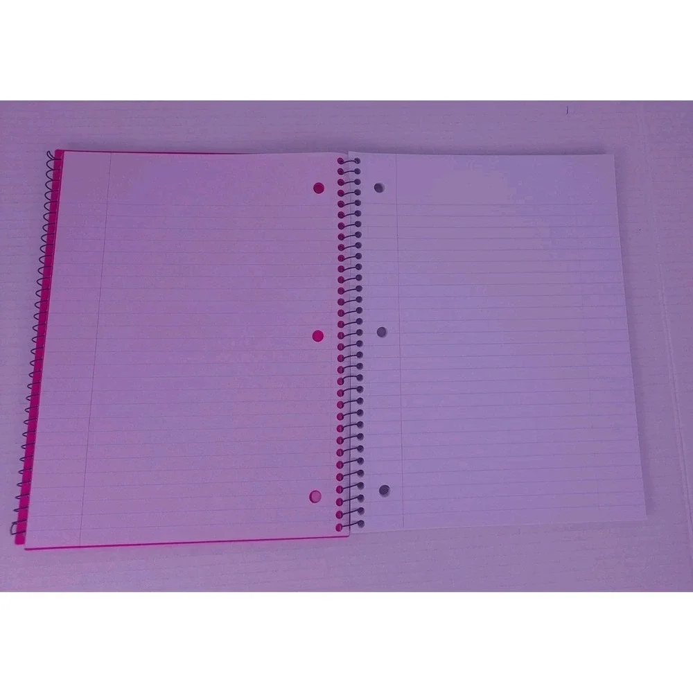 Set Of 6 Up & Up Wide Ruled Notebooks, 70 Sheets, Hot Pink, Black, Blue